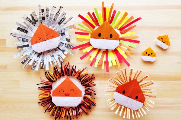 保育園　11月製作 紙コップと紙皿で作る「栗」 イメージ